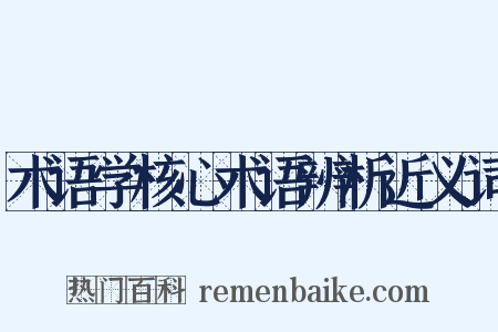 术语学核心术语辨析近义词是什么意思的图片